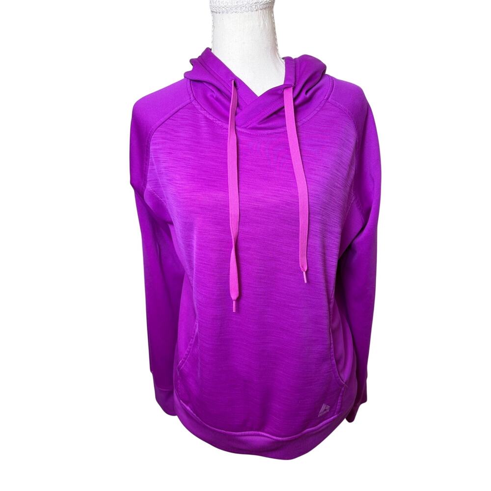 RBX Purple Fleece Pullover Hoodie Kangaroo Pocket Activewear Large